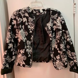 H&M Black Floral Jacket